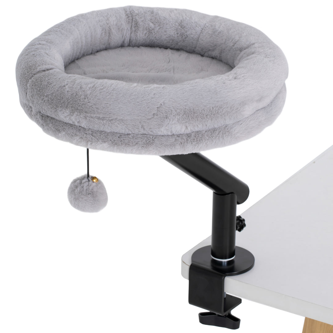Cat Desk Bed, Cat Hammock 360° Rotatable Adjustable for Window, Table,