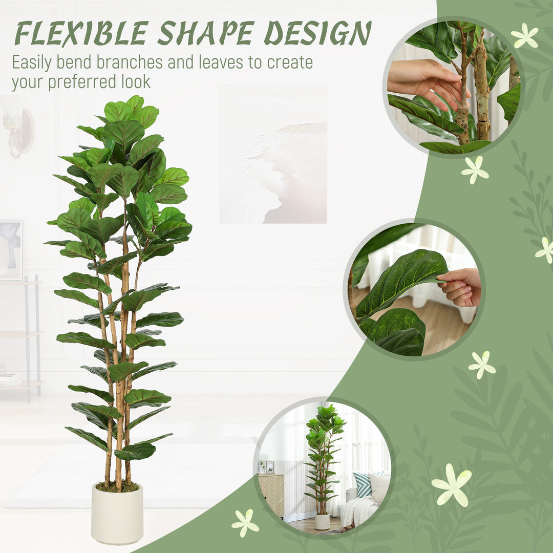 180cm Artificial Fiddle Leaf Fig Tree - Green