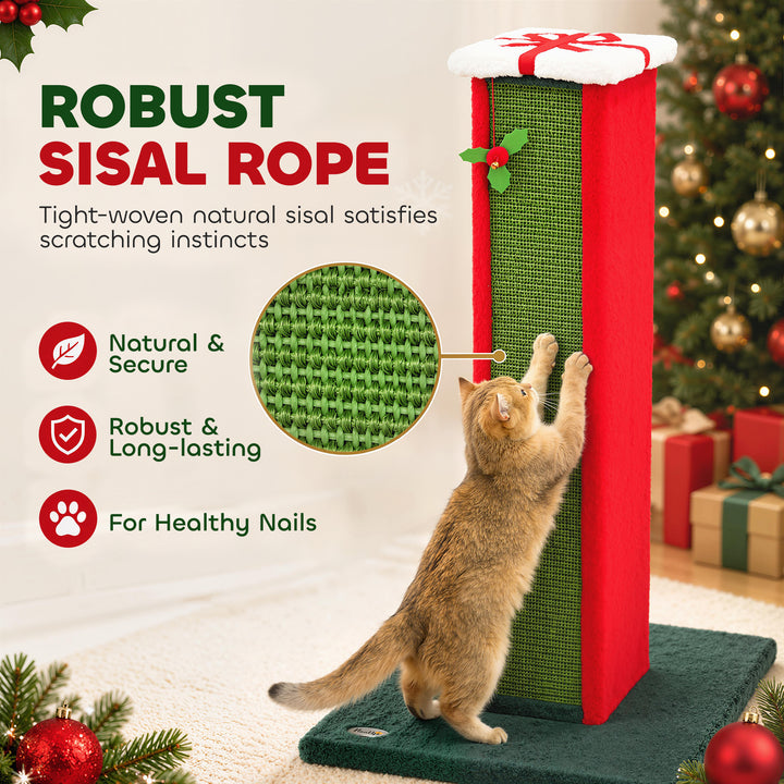 Cat Scratching Post for Indoor Cats, 81cm Tall Cat Scratcher with Sisa