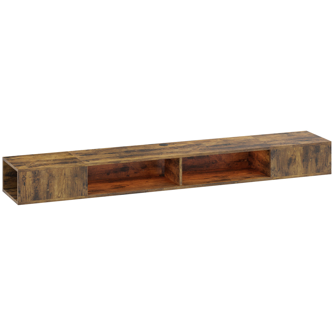 Wall Mounted TV Stand with RGB LED Lights, Floating Entertainment Cent