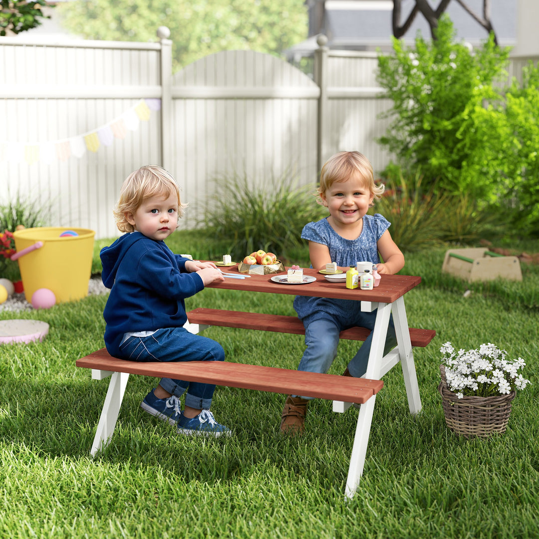 Kids Picnic Table, Wooden Table and Bench Set, Kids Garden Furniture f