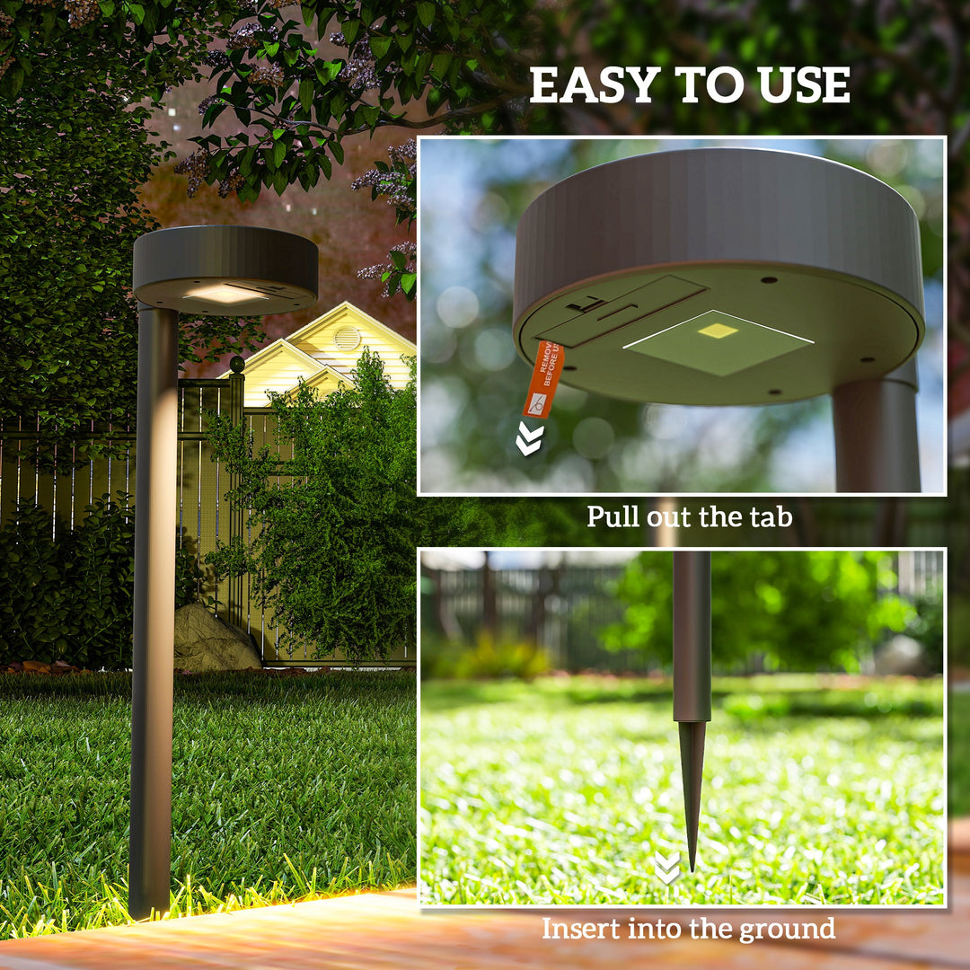 Solar Lights Outdoor Garden Stake 8 Pack Pathway Lighting, Solar Stake Lights with Auto On/Off LED, IP44 Waterproof Plastic Outdoor Garden Lighting for Path, Patio and Landscape