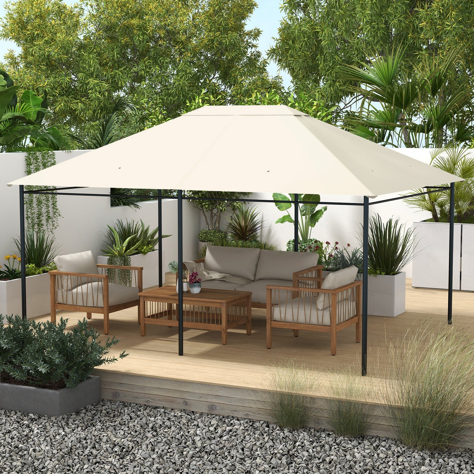 3 x 4m Gazebo Canopy Replacement Cover, Gazebo Roof Replacement (TOP C