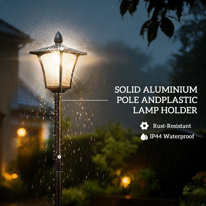 Garden Solar Lamp Post Light, Waterproof LED Solar Light Post with Pla