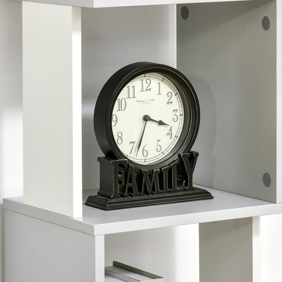 MCL Modern 5-Tier Bookshelf, Freestanding Bookcase Storage Shelving for Living Room Home Office Study, White and Light Grey