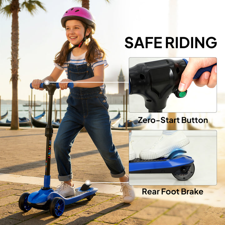 Three-Wheel Foldable Electric Scooter for Kids Aged 6-10 Years