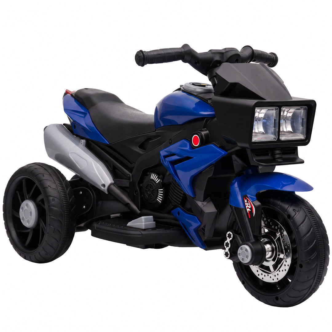 Kids Electric Motorcycle Ride-On Toy, 3-Wheel Battery-Operated Motorbi