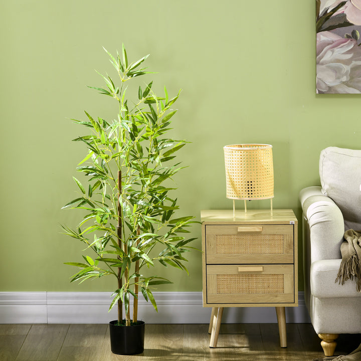 Artificial Plant Bamboo Artificial Tree Height 120 cm with Pot for Home Indoor Decor