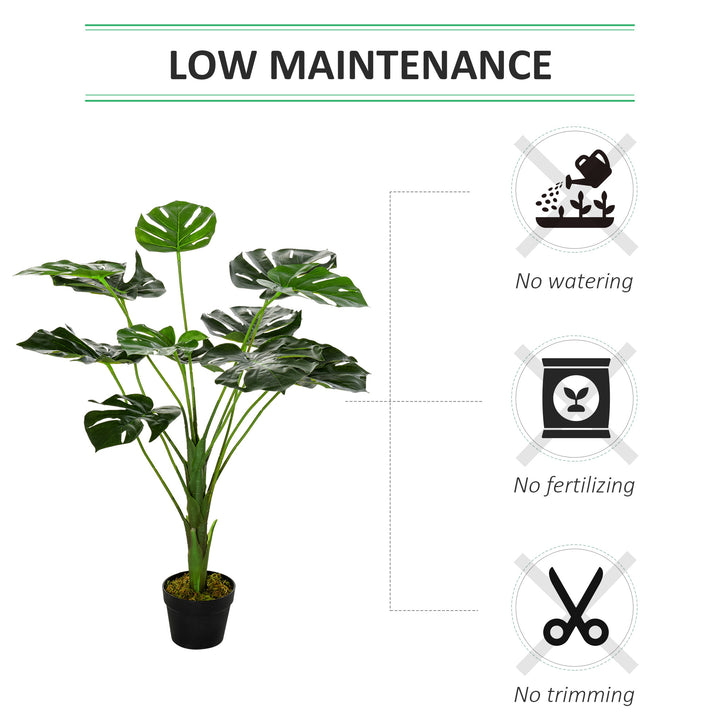 Decorative Artificial Monstera Plants in Pot Fake Plants for Home Indoor Decor, 85cm
