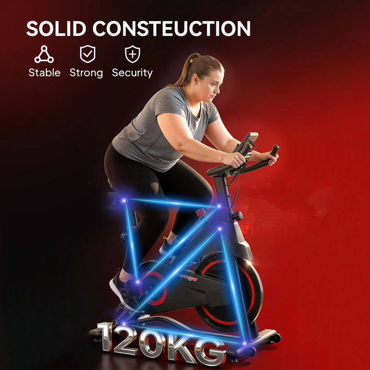 Exercise Bike, Stationary Bike with Adjustable Magnetic Resistance, In