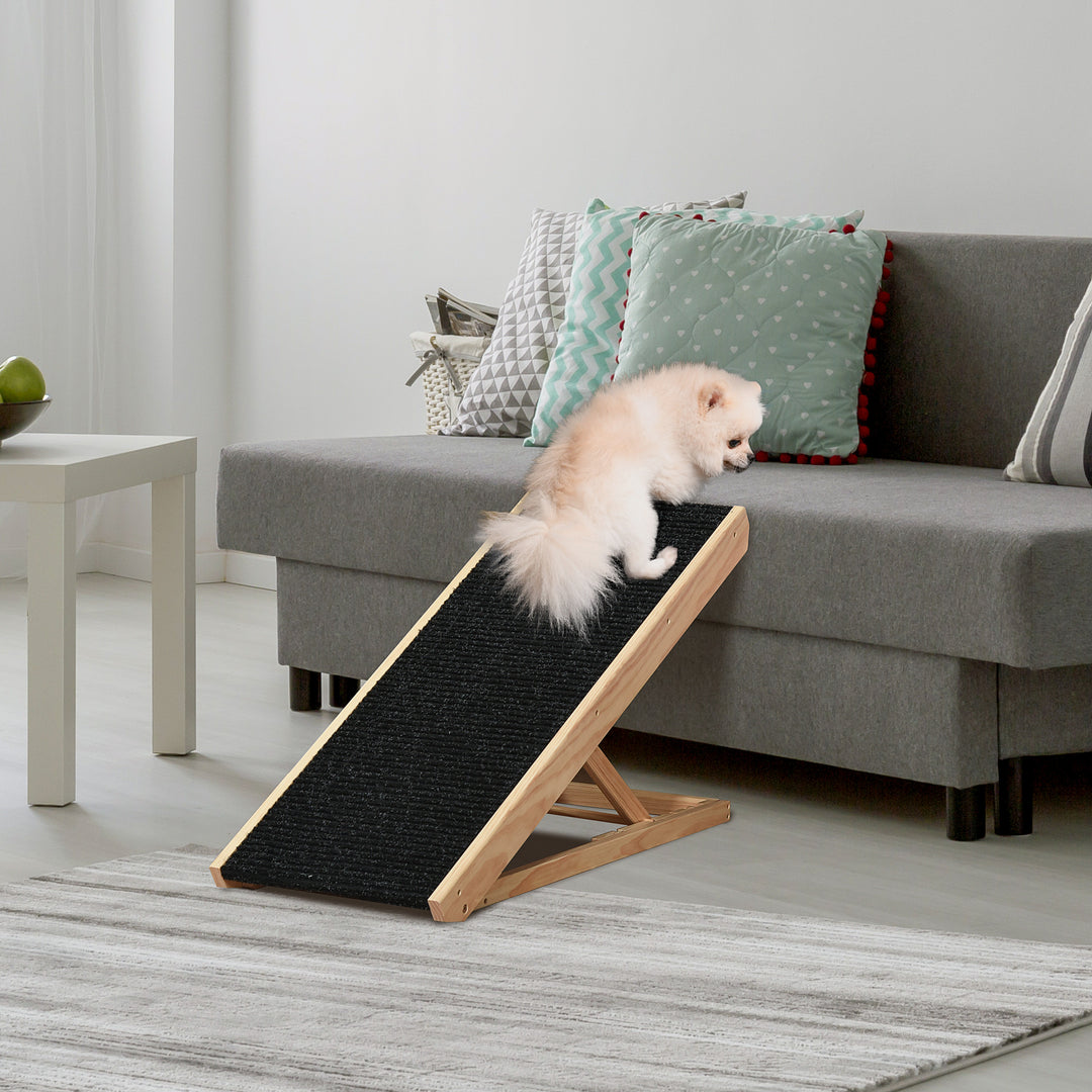 Dog Ramp, Foldable Pet Ramp with 4 Adjustable Heights, Non-Slip Finish