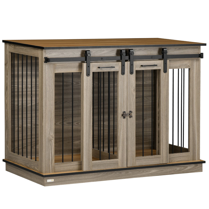 PawHut Dog Crate Furniture for Large Dogs, Double Dog Cage for Small Dogs