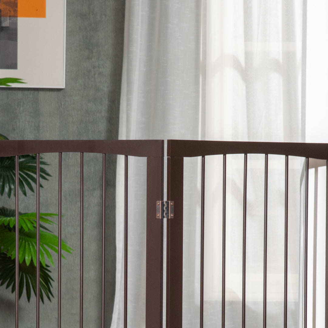 MCL 3 Panel Stair Gate Foldable Dog Door Gate Indoor Free Standing Safety Gate Pet Barrier 76cm Height