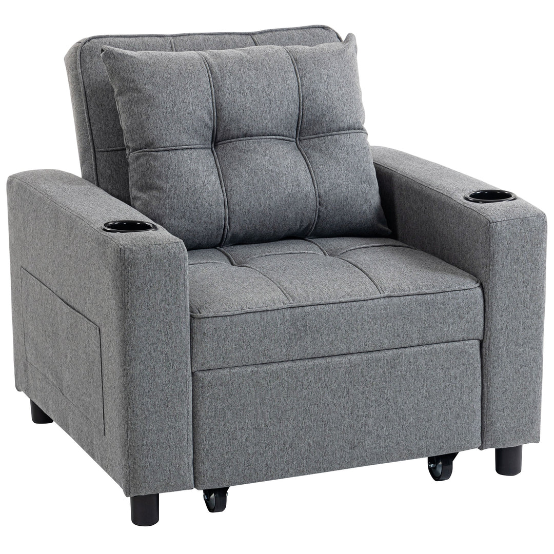 3-in-1 Single Sofa Bed, Convertible Sleeper Chair Bed