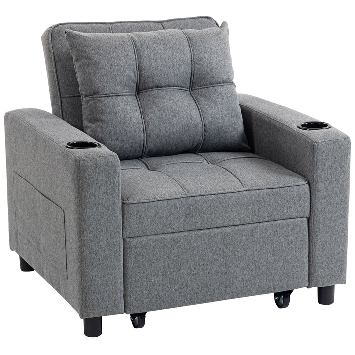 3-in-1 Single Sofa Bed, Convertible Sleeper Chair Bed