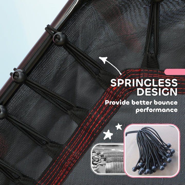 Kids Trampoline Mini Bouncer with Enclosure Safety Net For Ages 3-10 Years - Red