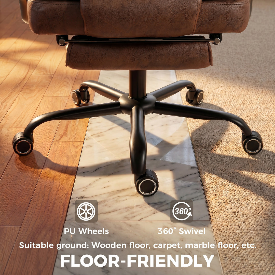 Executive Office Chair, Leathaire Big and Tall Office Chair 180 kg wit