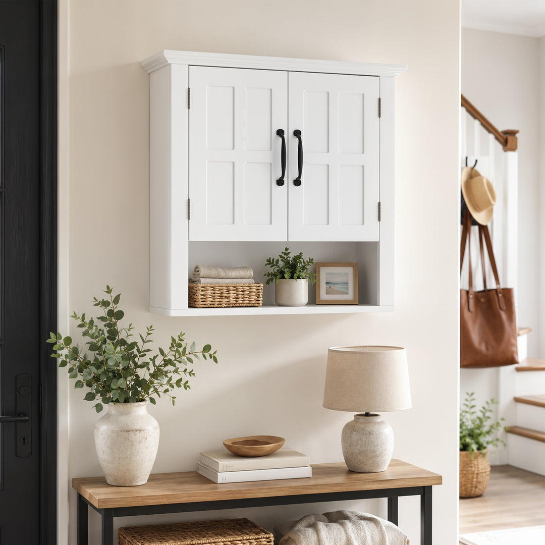 Bathroom Wall Cabinet, Medicine Cabinet, Kitchen Cupboard with 2 Doors