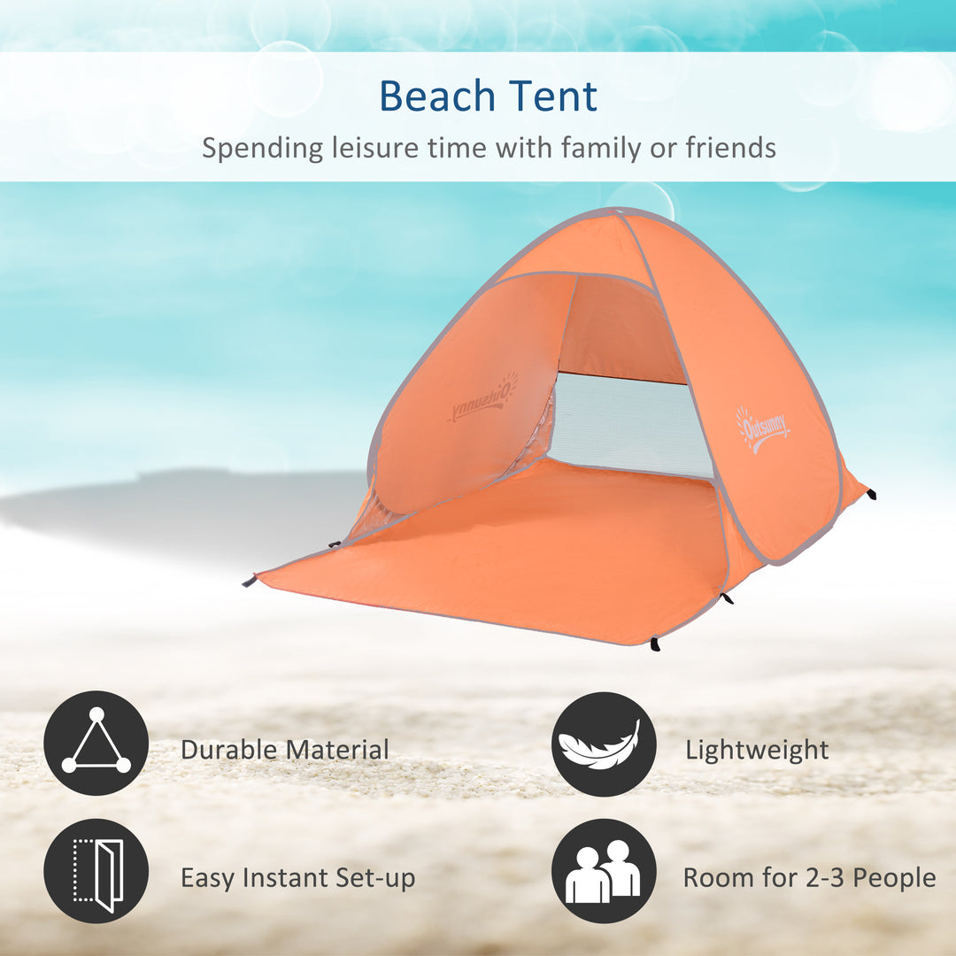 MCL 2 Person Pop Up UV Shelter Shade-Orange