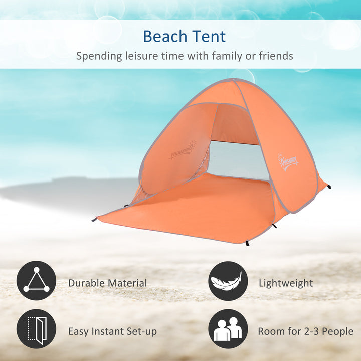 2 Person Pop Up UV Shelter Shade-Orange