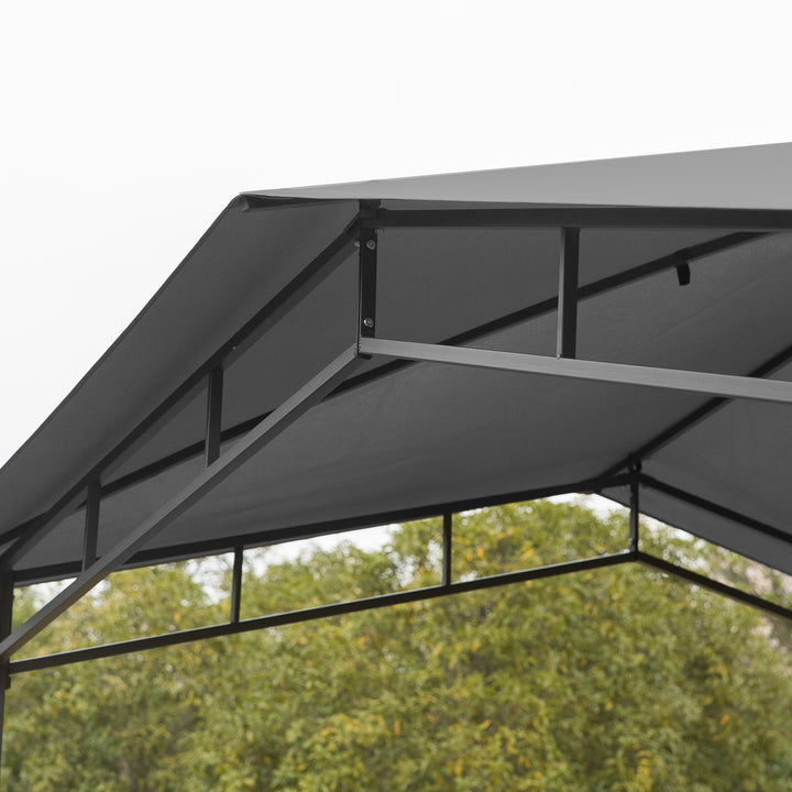 Outsunny 3x3(m) Outdoor Gazebo Garden Pavilion Sunshade Canopy Tent with Steel Frame, Grey