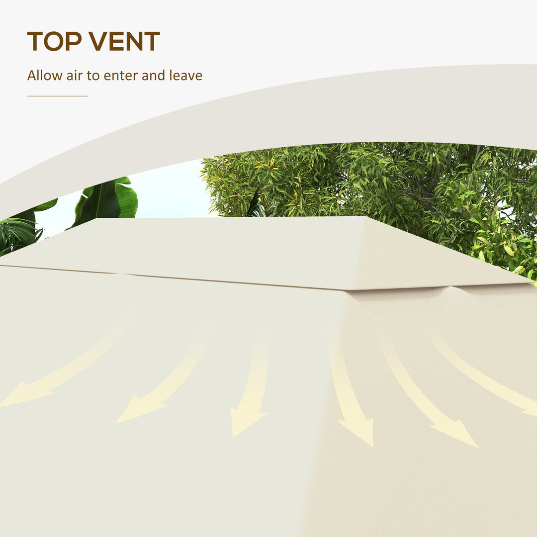 3 x 4m Gazebo Canopy Replacement Cover, Gazebo Roof Replacement (TOP C