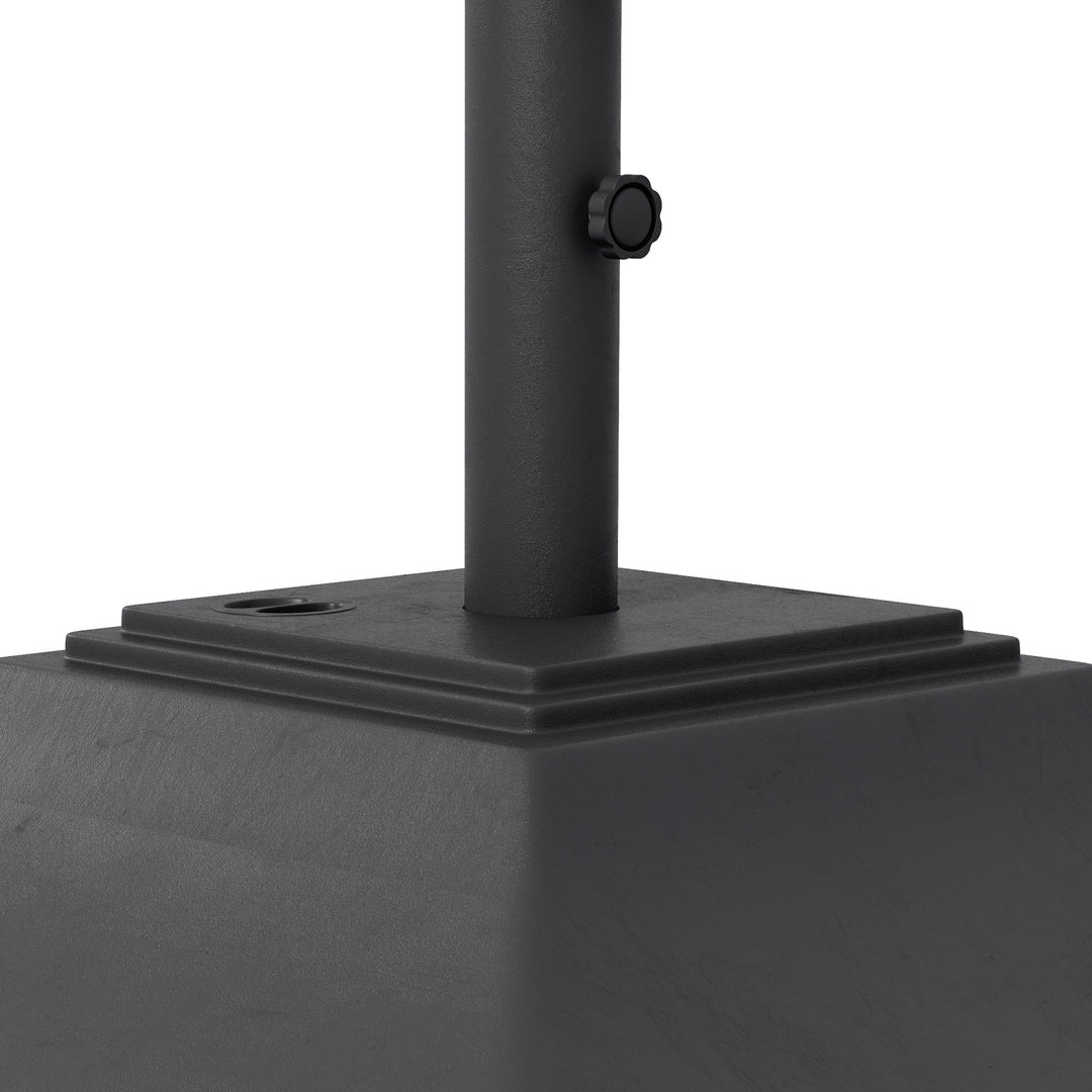 60kg Water/Sand Fillable Parasol Base, with Wheels - Black