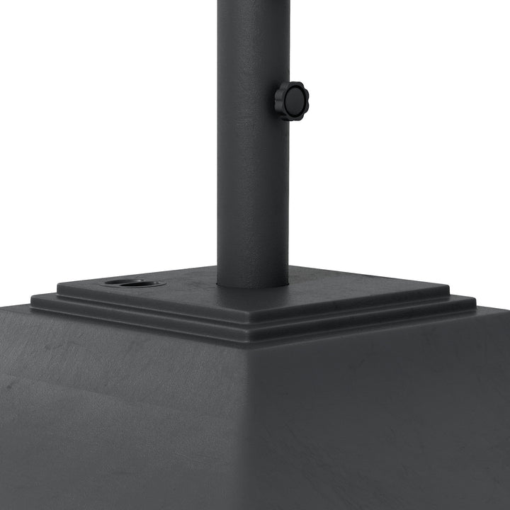 60kg Water/Sand Fillable Parasol Base, with Wheels - Black