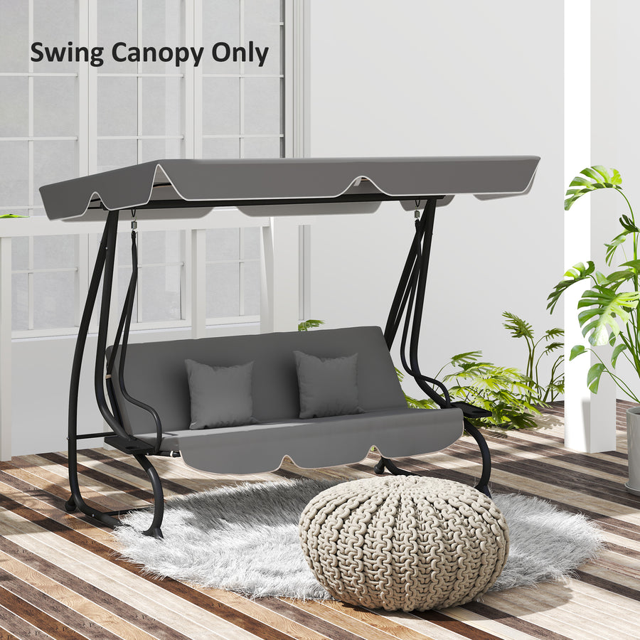 145 x 200Wcm Swing Chair Canopy Replacement - Dark Grey