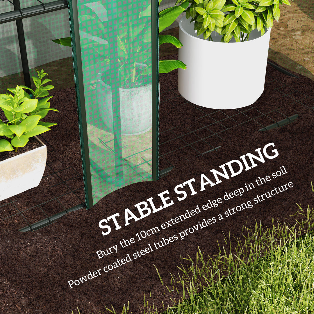 46 x 215 cm Nine-Shelf Greenhouse - Green
