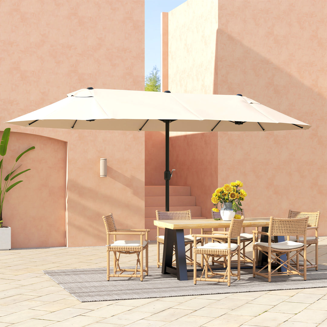 MCL 4.6m Double Garden Parasol - Beige