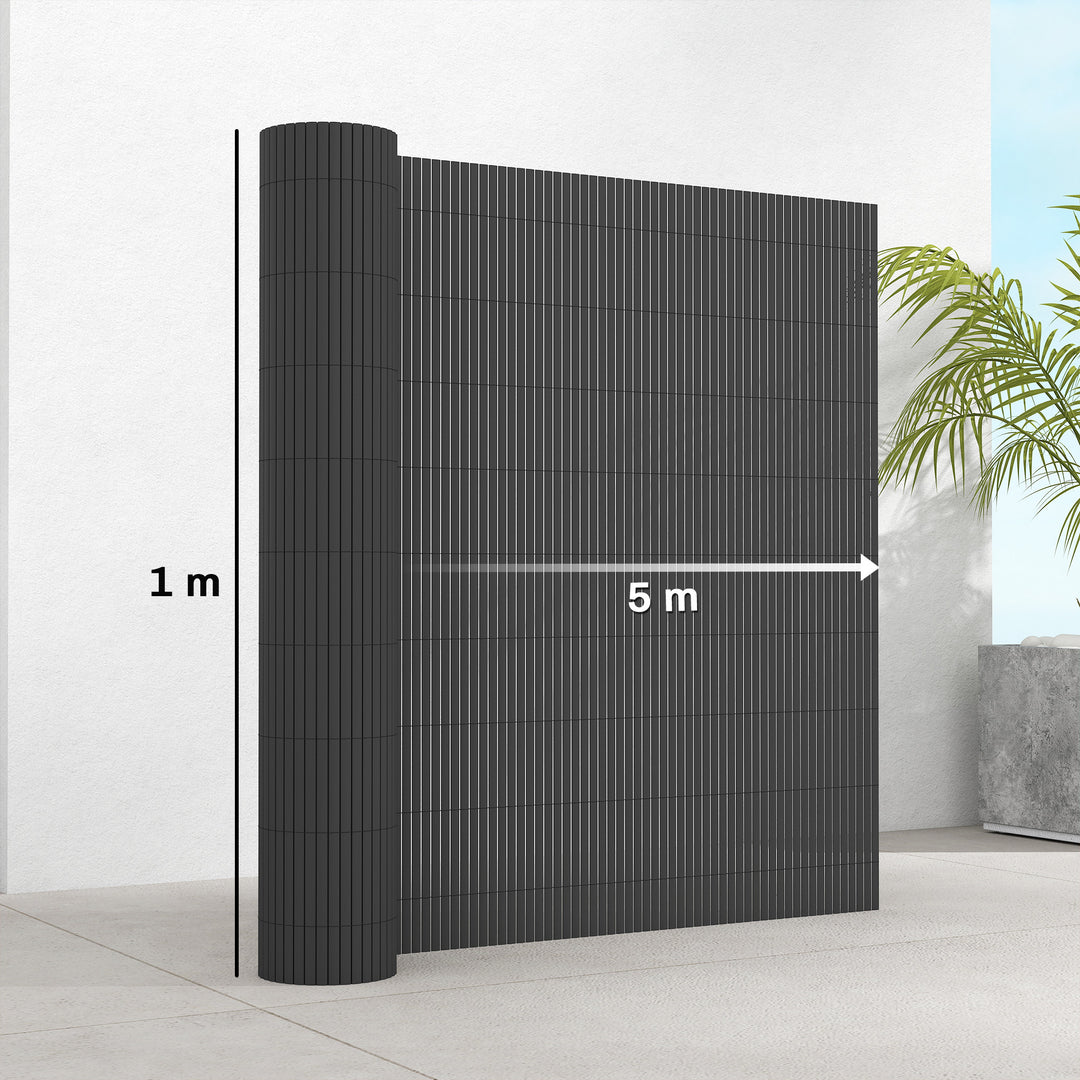 2Pcs Plastic Privacy Screening Fence, 1m x 5 m Waterproof Windbreak Fe