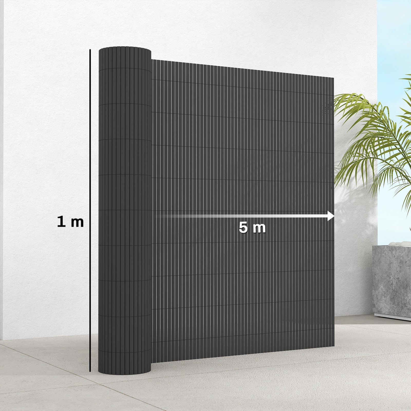 2Pcs Plastic Privacy Screening Fence, 1m x 5 m Waterproof Windbreak Fe