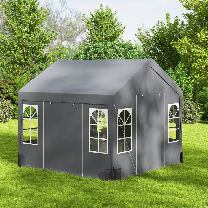 3 x 3 m Party Tent, Outdoor Canopy Tent Shelter with Removable Sidewal