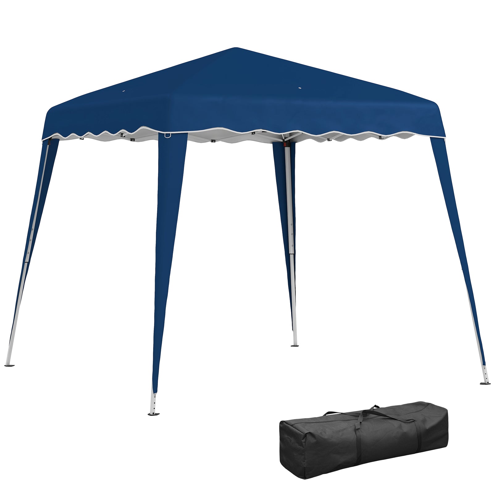 3 M x 3 M Base/ 2.5 M x 2.5 M Top Pop Up Gazebo, 2 Person Setup Instant with Carry Bag, Height Adjustable Slant Leg Party Tent Instant Event Shelter for Garden, Patio