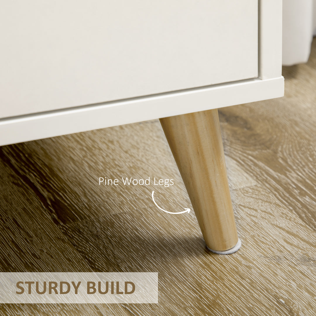 MCL Modern Sideboard Storage Cabinet, Free Standing Accent Cupboard with Drawer, 2 Doors for Bedroom, Living Room, Hallway, White