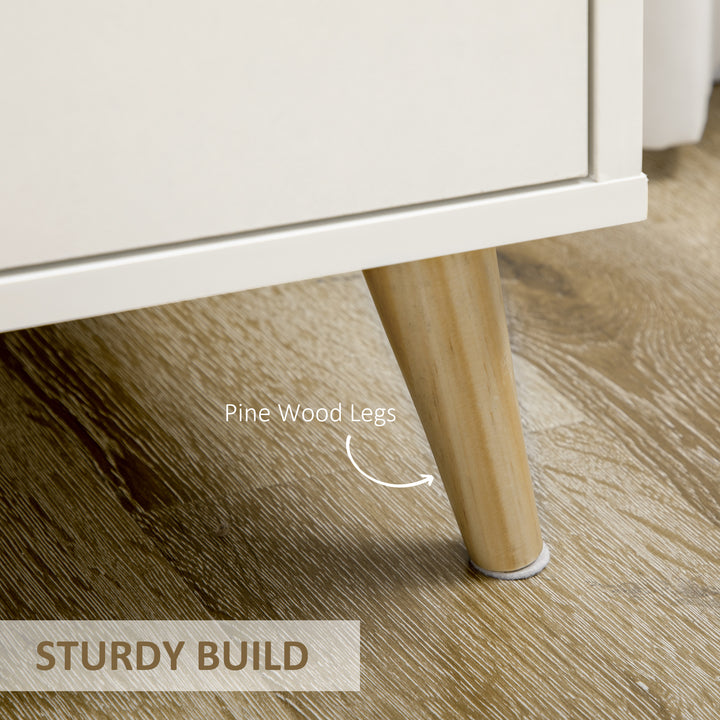 MCL Modern Sideboard Storage Cabinet, Free Standing Accent Cupboard with Drawer, 2 Doors for Bedroom, Living Room, Hallway, White