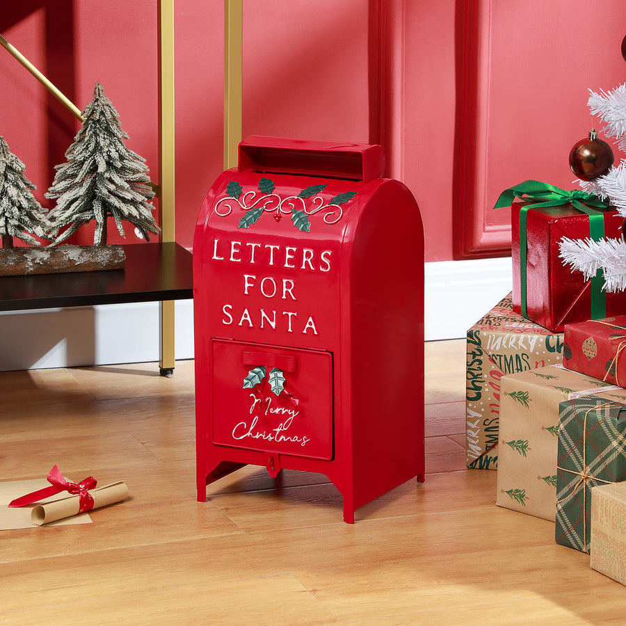 A5 Christmas Letter Postbox - Red/White