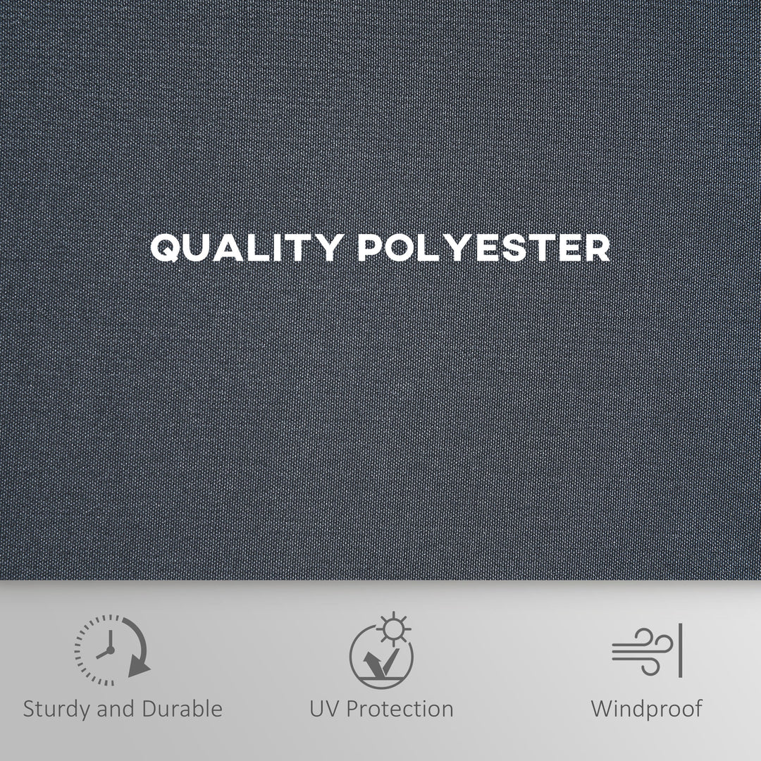 MCL Replacement Gazebo Curtains 4-Panel Sidewalls with Zipper for 3 x 3 (M) Yard Gazebos Canopy Tent, Dark Grey