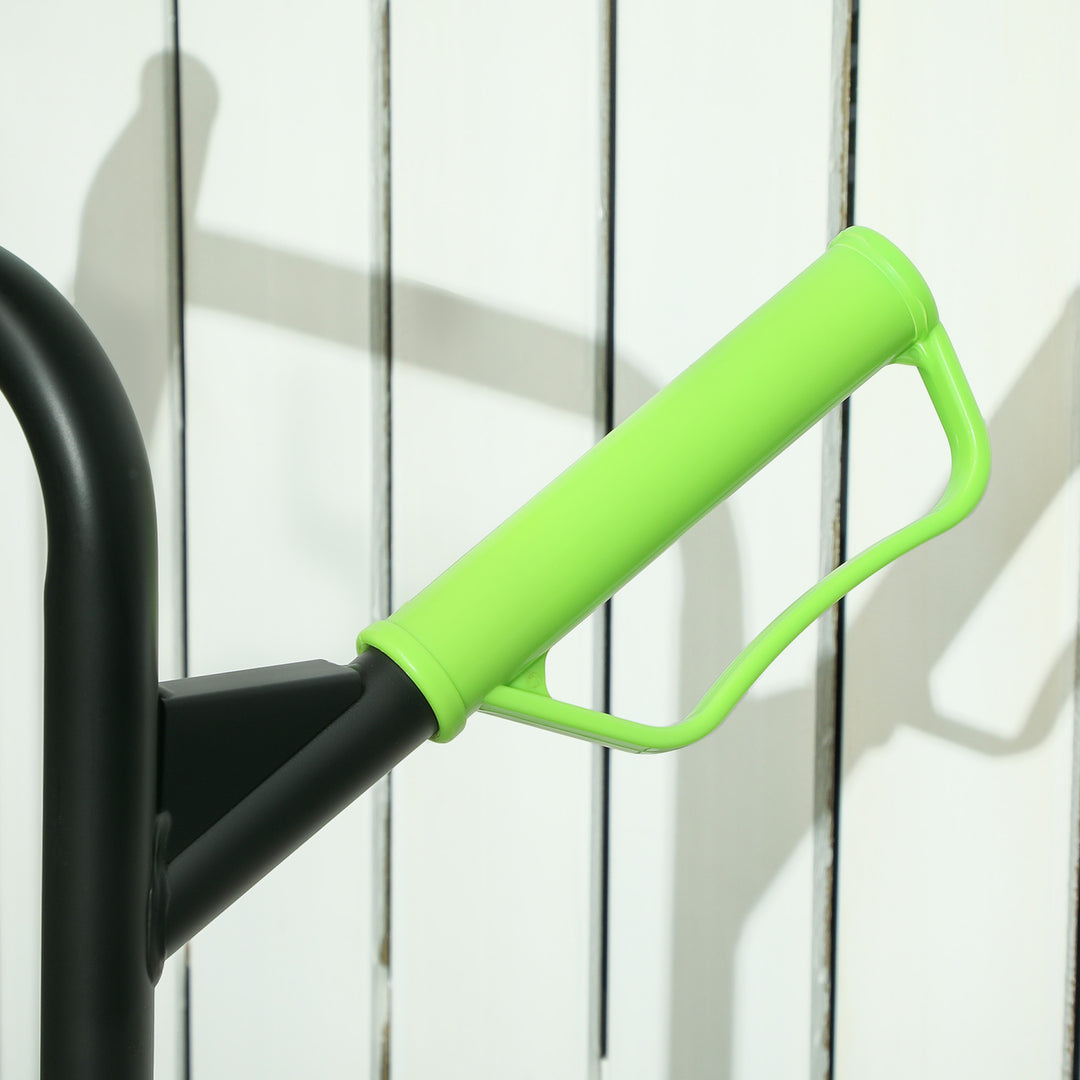 Six-Wheel Folding Sack Barrow Trolley - Black/Green