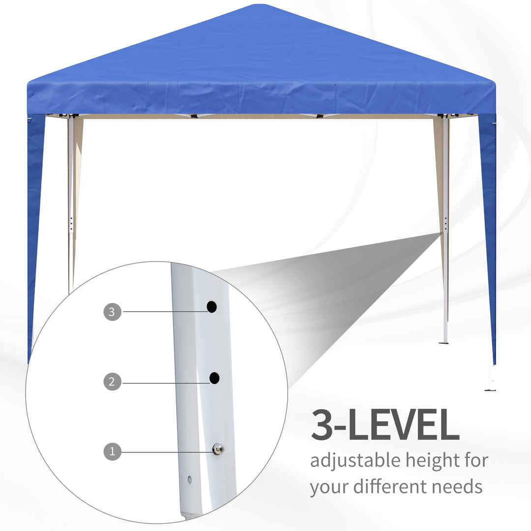 Outsunny 3 x 3M Garden Pop Up Gazebo Marquee Party Tent Wedding Canopy (Blue) + Carrying Bag | Aosom UK