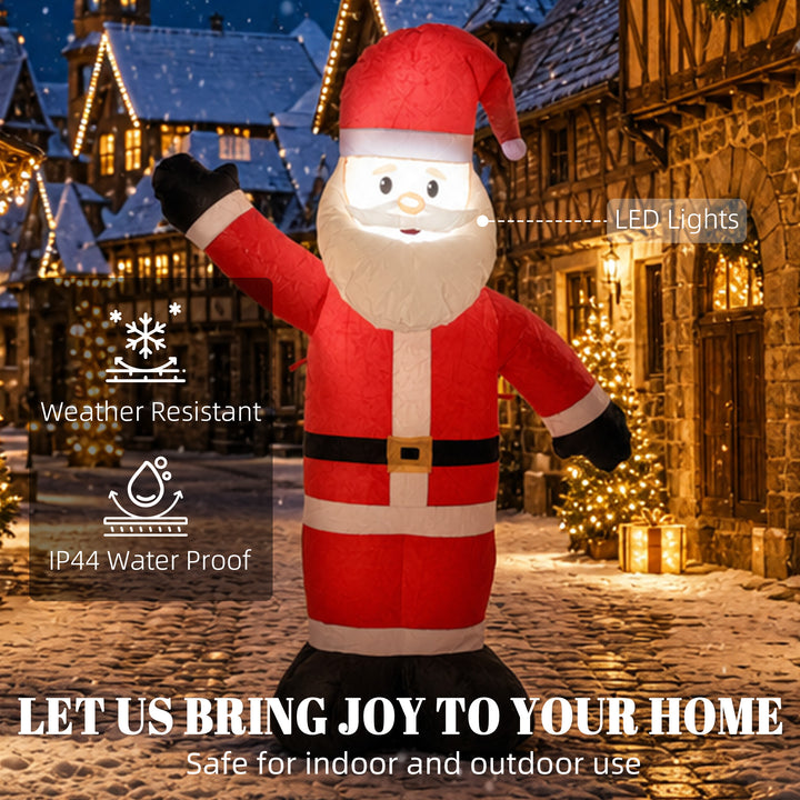 5ft Christmas Inflatable Velvet Look Santa Claus with Welcoming - view 4