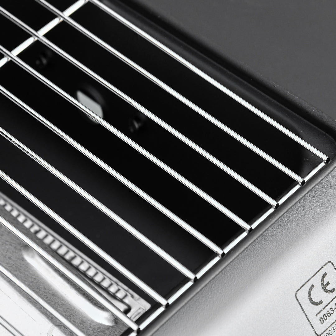 MCL 2 Burner Gas BBQ Trolley with Lid, 5.6 kW Gas Barbecue Grill with Wheels, Side Shelves, Black