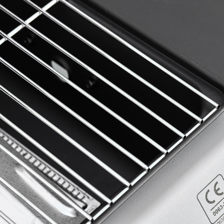 MCL 2 Burner Gas BBQ Trolley with Lid, 5.6 kW Gas Barbecue Grill with Wheels, Side Shelves, Black