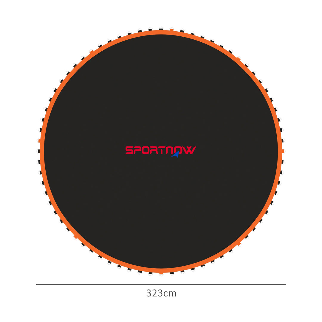 SPORTNOW Replacement Trampoline Mat with Spring Pull Tool, 72 V-Hooks, for 12ft Trampoline using 14cm Springs, Orange