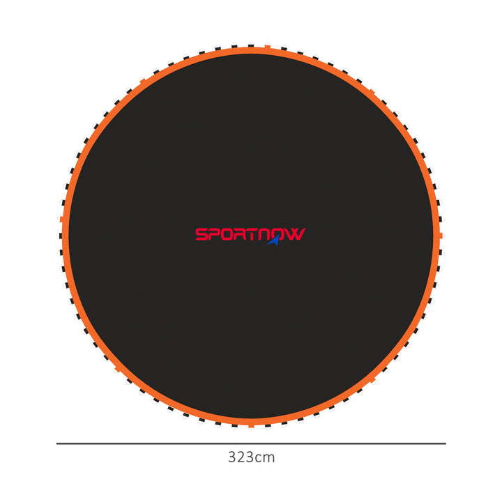 SPORTNOW Replacement Trampoline Mat with Spring Pull Tool, 72 V-Hooks, for 12ft Trampoline using 14cm Springs, Orange