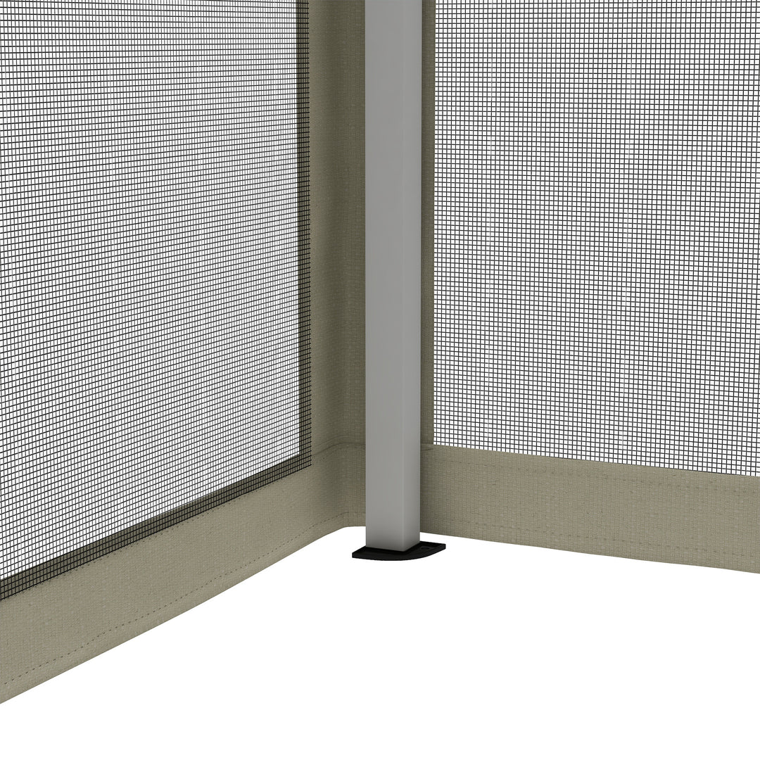 MCL 3 x 3(m) Pop Up Gazebo with 4 Mesh Sides and Carry Bag, Height Adjustable Party Canopy Tent, Portable Garden Outdoor