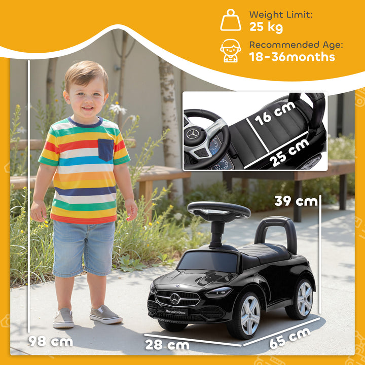 Official Mercedes-Benz Ride On Car, Foot to Floor Sliding Walker with 