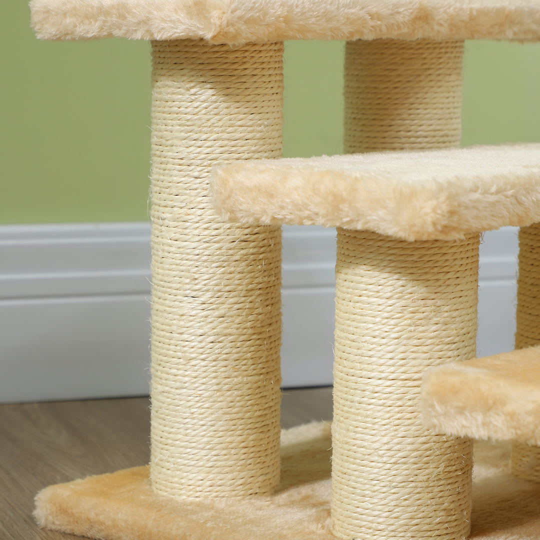 MCL Pet Stairs 3-step Pet Ladder Cat dog Stairs Climb Ladder Cat Tree, Beige