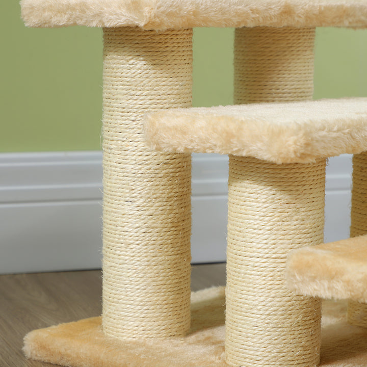 MCL Pet Stairs 3-step Pet Ladder Cat dog Stairs Climb Ladder Cat Tree, Beige